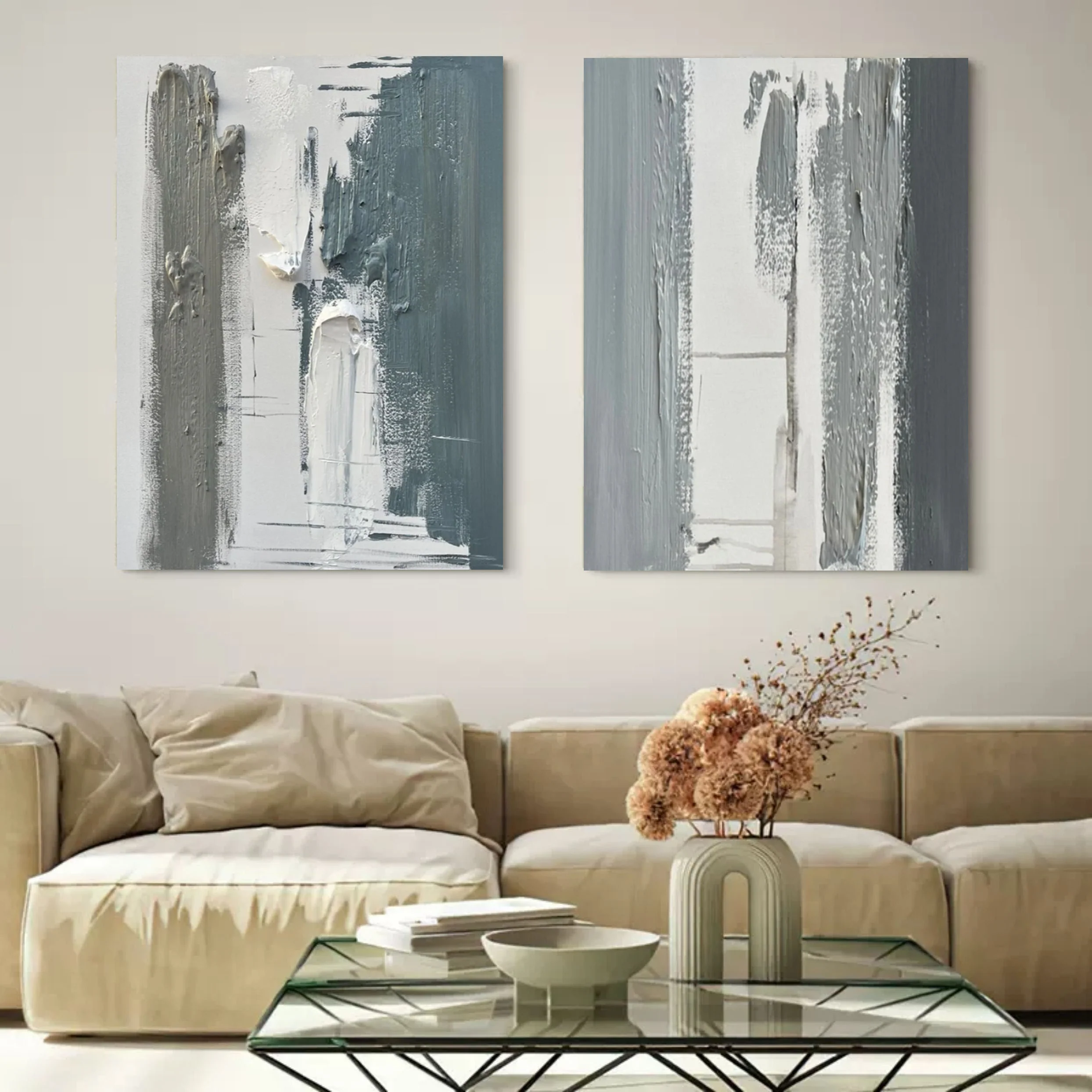 Abstract Painting Set Of 2 #SP080 - Image 7