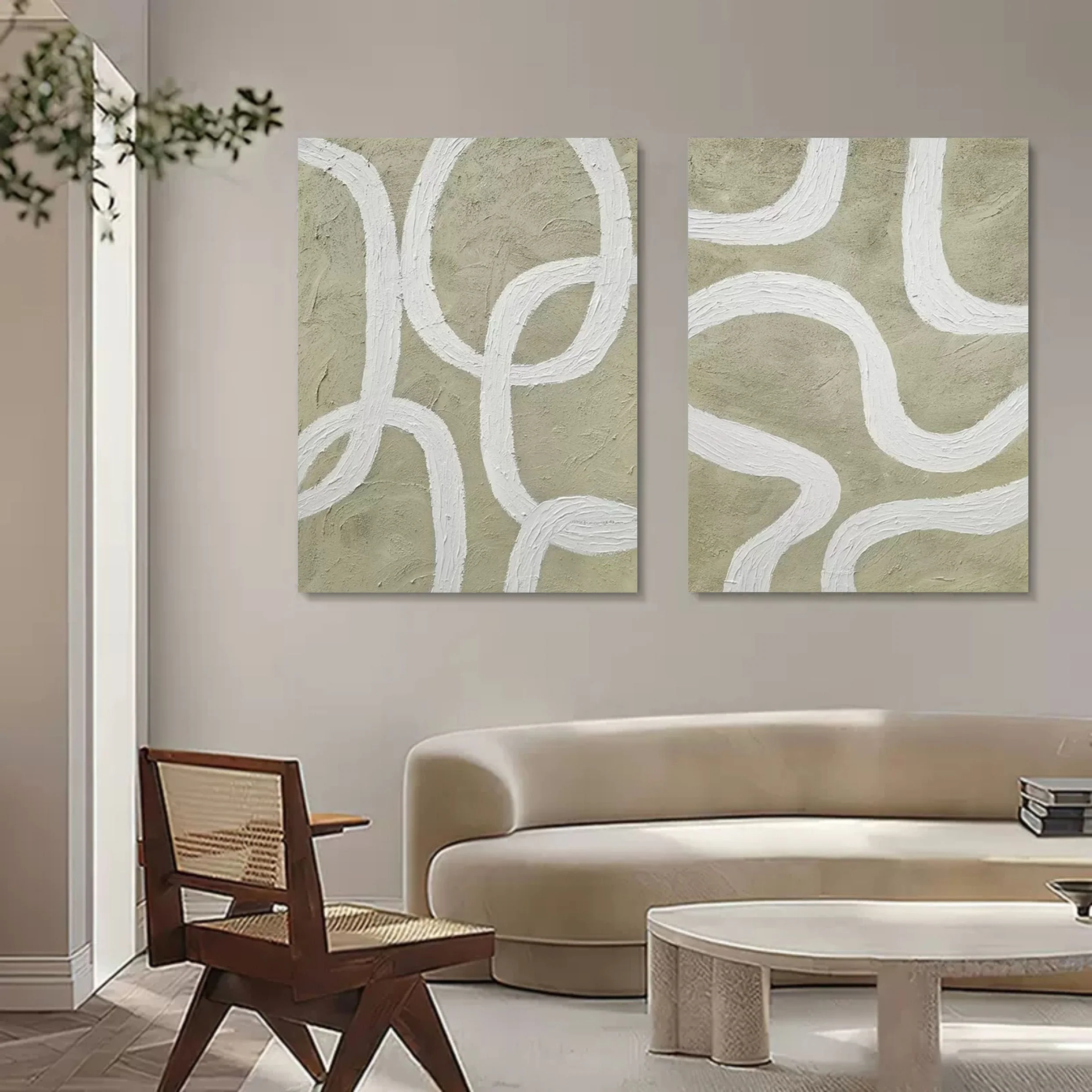 Abstract Painting Set Of 2 #SP104 - Image 2