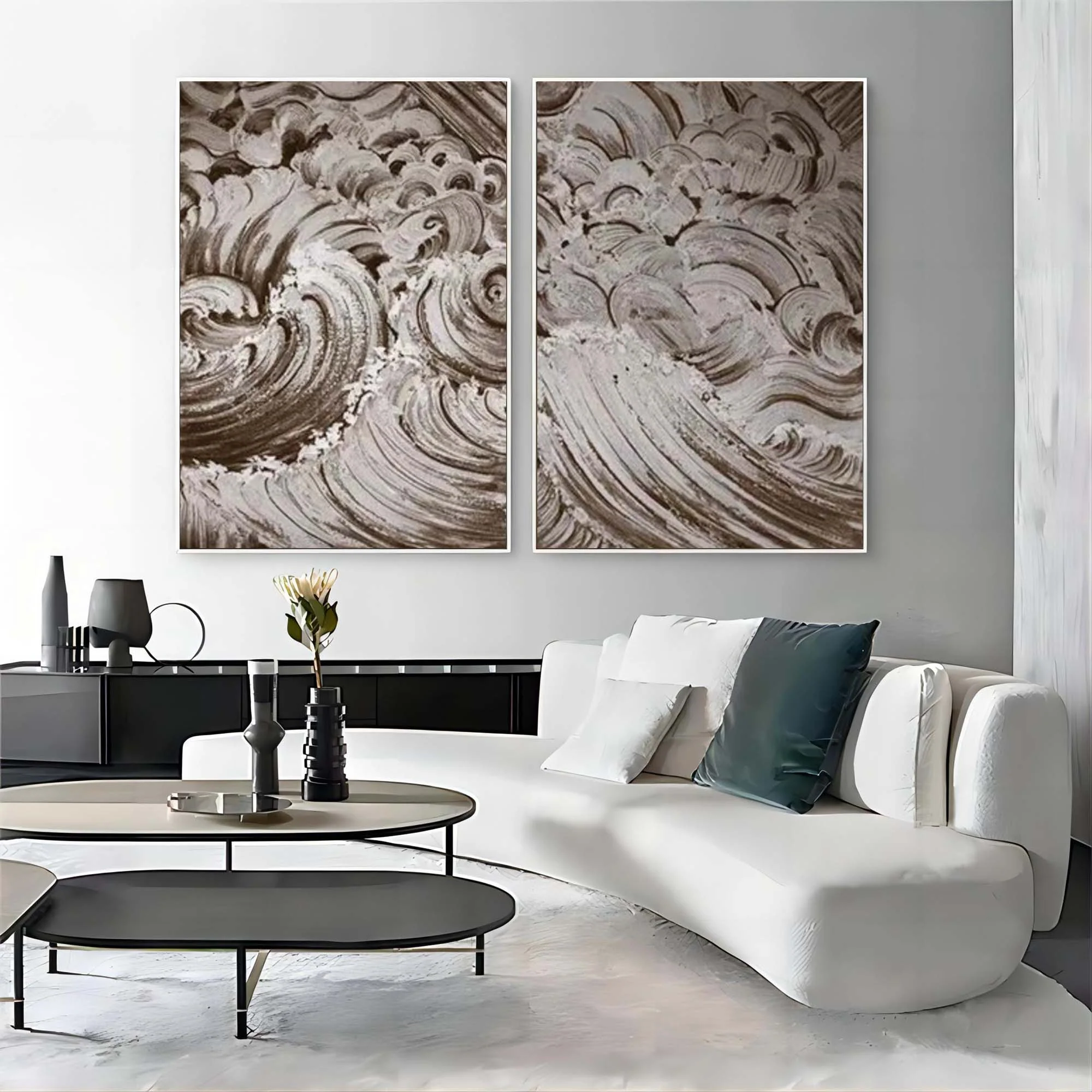 Abstract Painting Set Of 2 #SP124 - Image 5