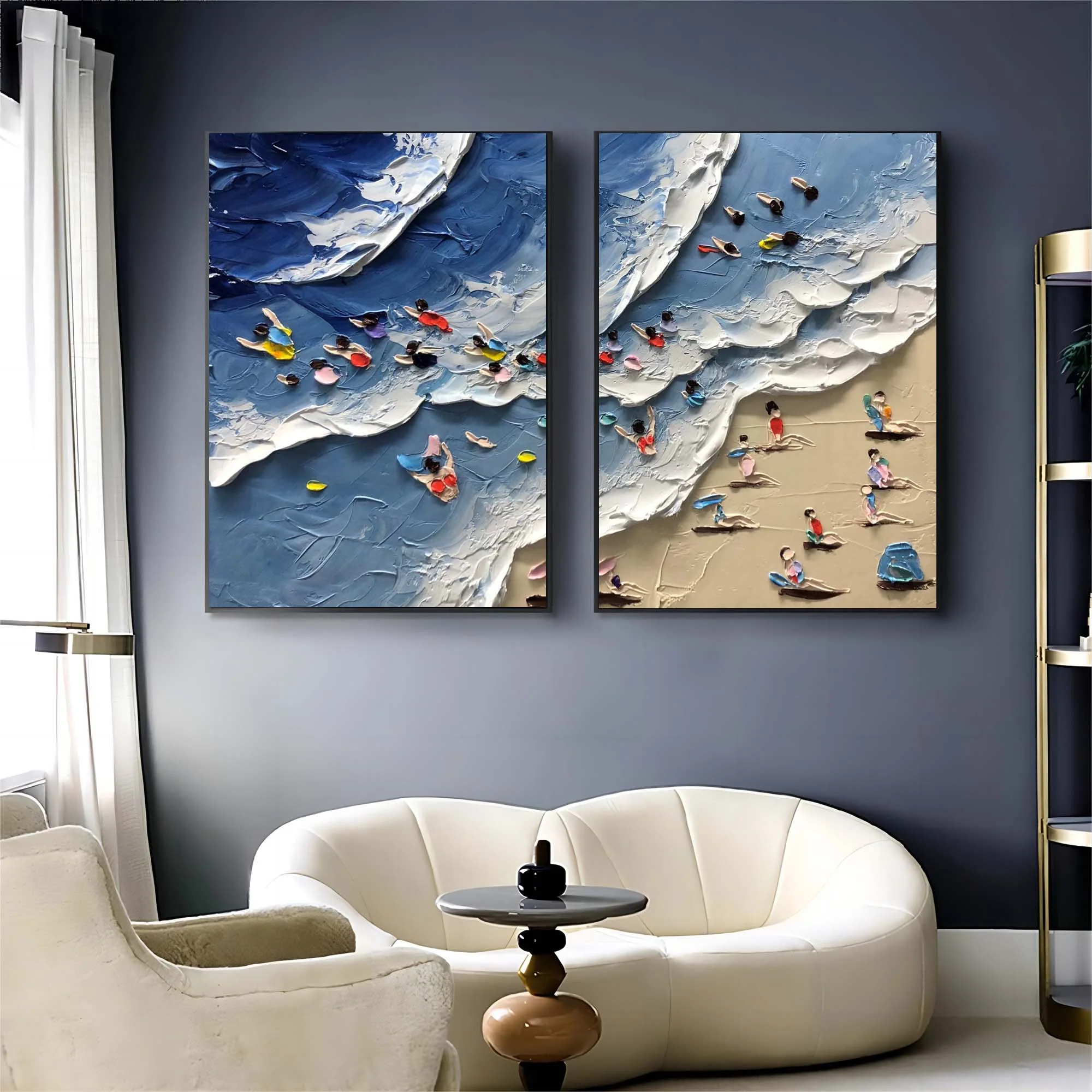 Abstract Painting Set Of 2 #SP126 - Image 3