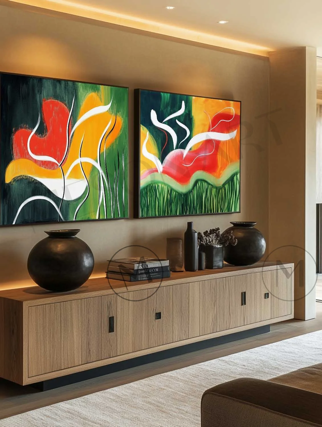 Abstract Painting Set Of 2 #SP164 - Image 4