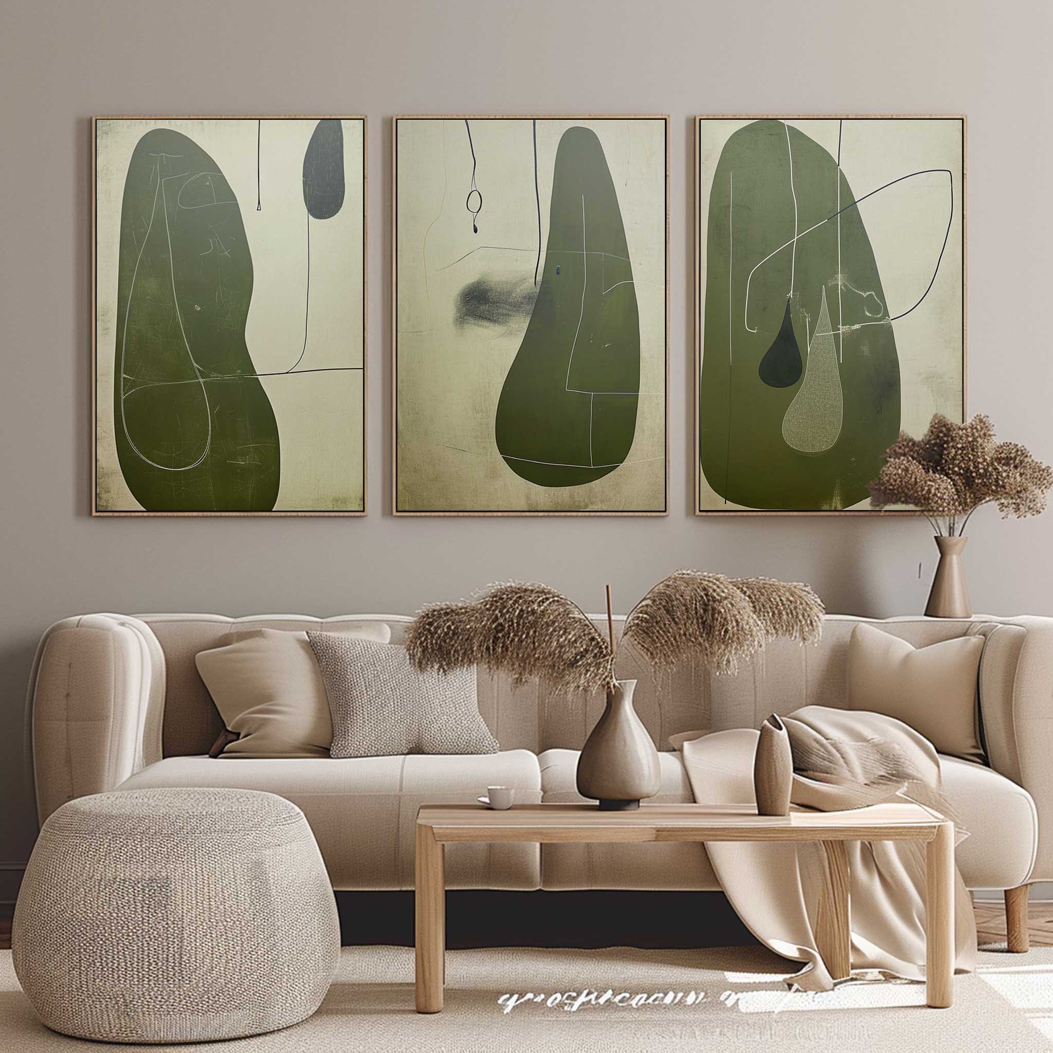 Abstract Painting Set of 3 #SP148 - Image 3