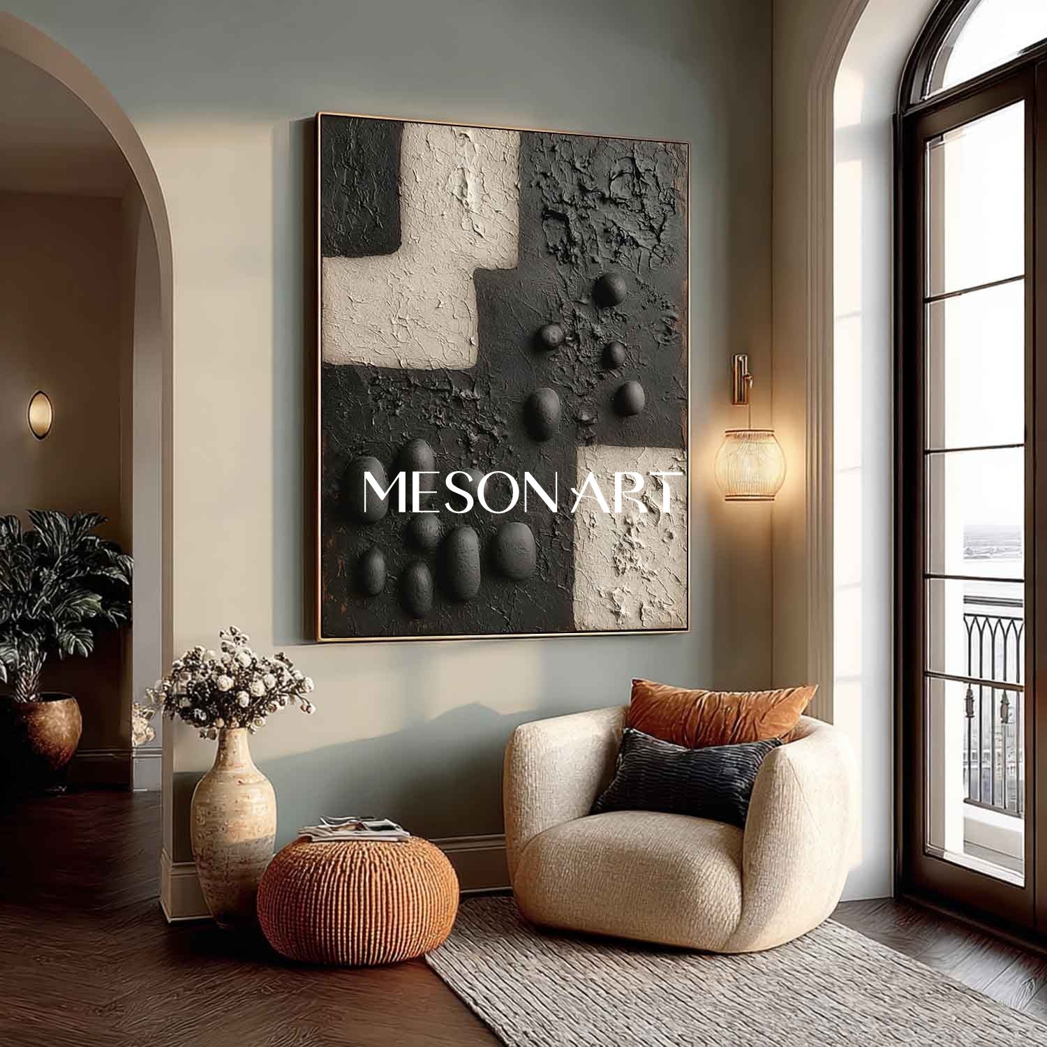 Plaster Art Texture Painting #SG394 - Image 6