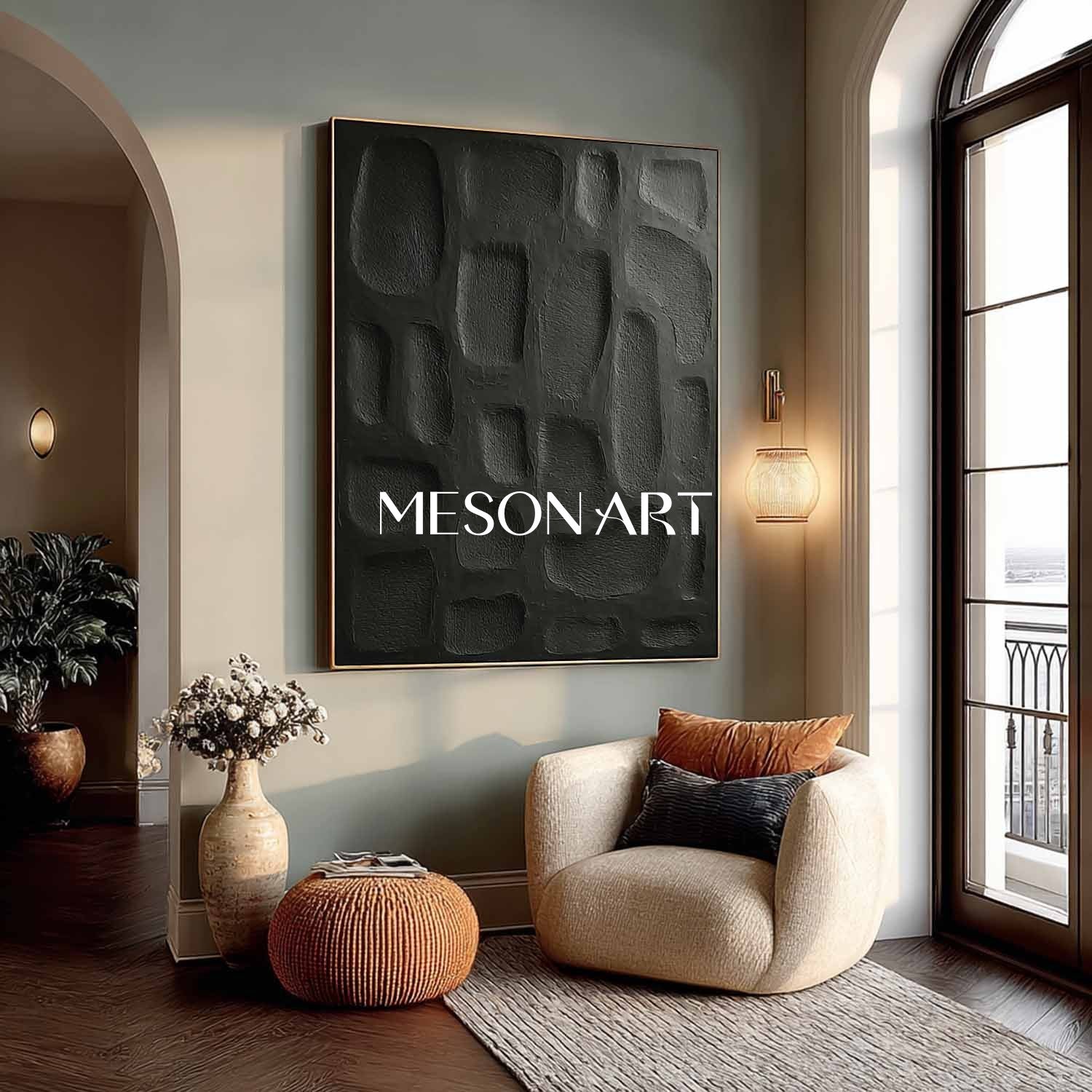 Plaster Art Texture Painting #SG395 - Image 6